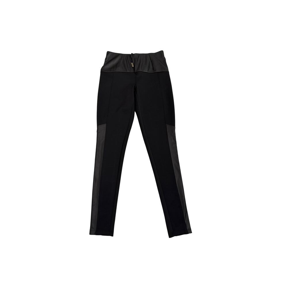 Kardashian Kollection Black Faux Leather Edgy Leggings Size Women's XS NWT